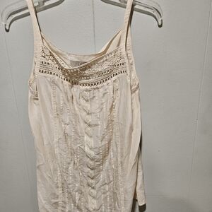 LOFT Cream Lace Detail Camisole